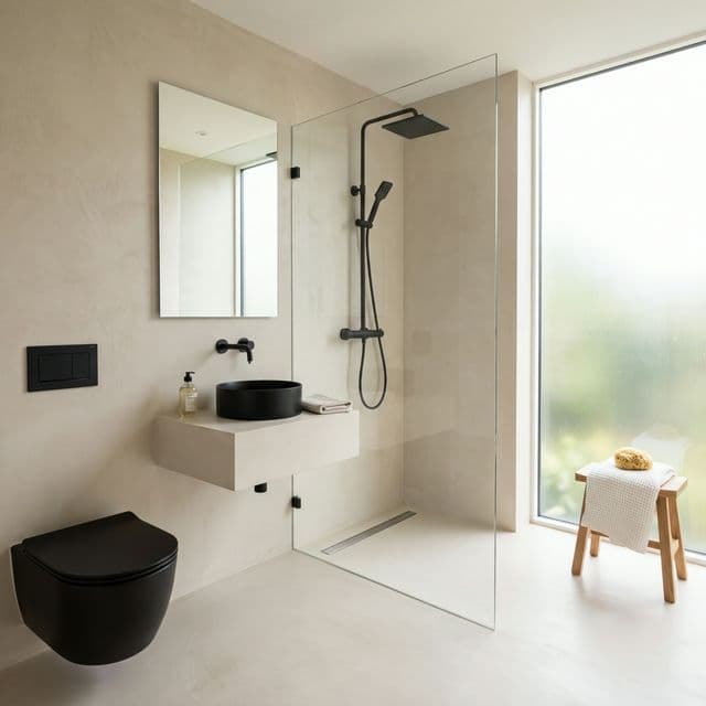 Luxury Wetrooms & Bathrooms - Hand-applied Architectural Finish by Mannat Micro Concrete